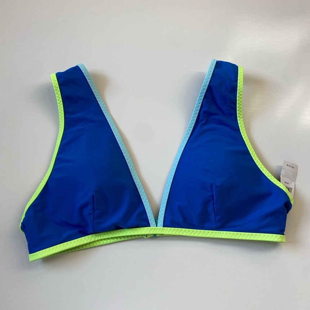 Aerie V-Neck Bikini Top in Blue NWT